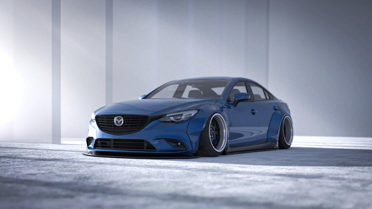 Mazda6 Sport Grand Touring Singature Carbon Edition 2014 2015 2016 2017 with Aftermarket Parts - Hood Bonnet Carbon Fiber / FRP from Robot Craftsman