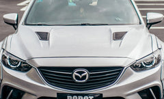 Mazda6 Sport Grand Touring Singature Carbon Edition 2014 2015 2016 2017 with Aftermarket Parts - Hood Bonnet Carbon Fiber / FRP from Robot Craftsman