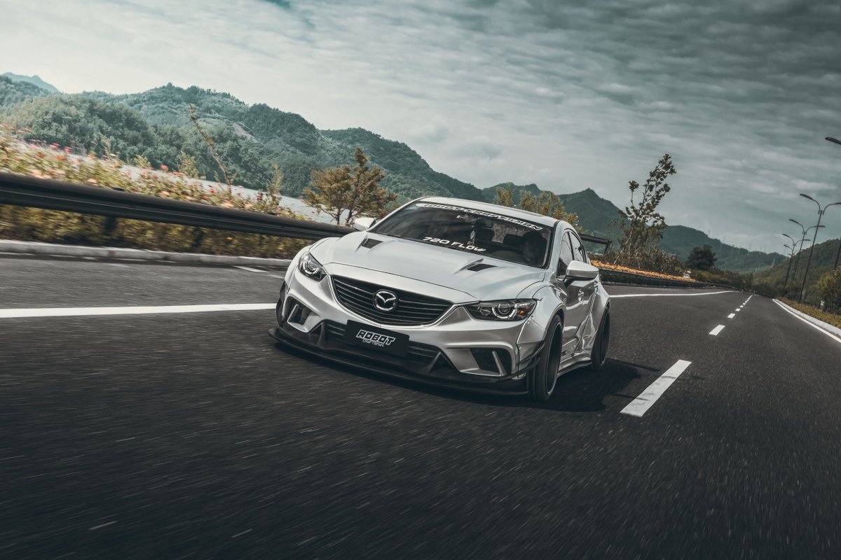 Mazda6 Sport Grand Touring Singature Carbon Edition 2014 2015 2016 2017 with Aftermarket Parts - Hood Bonnet Carbon Fiber / FRP from Robot Craftsman