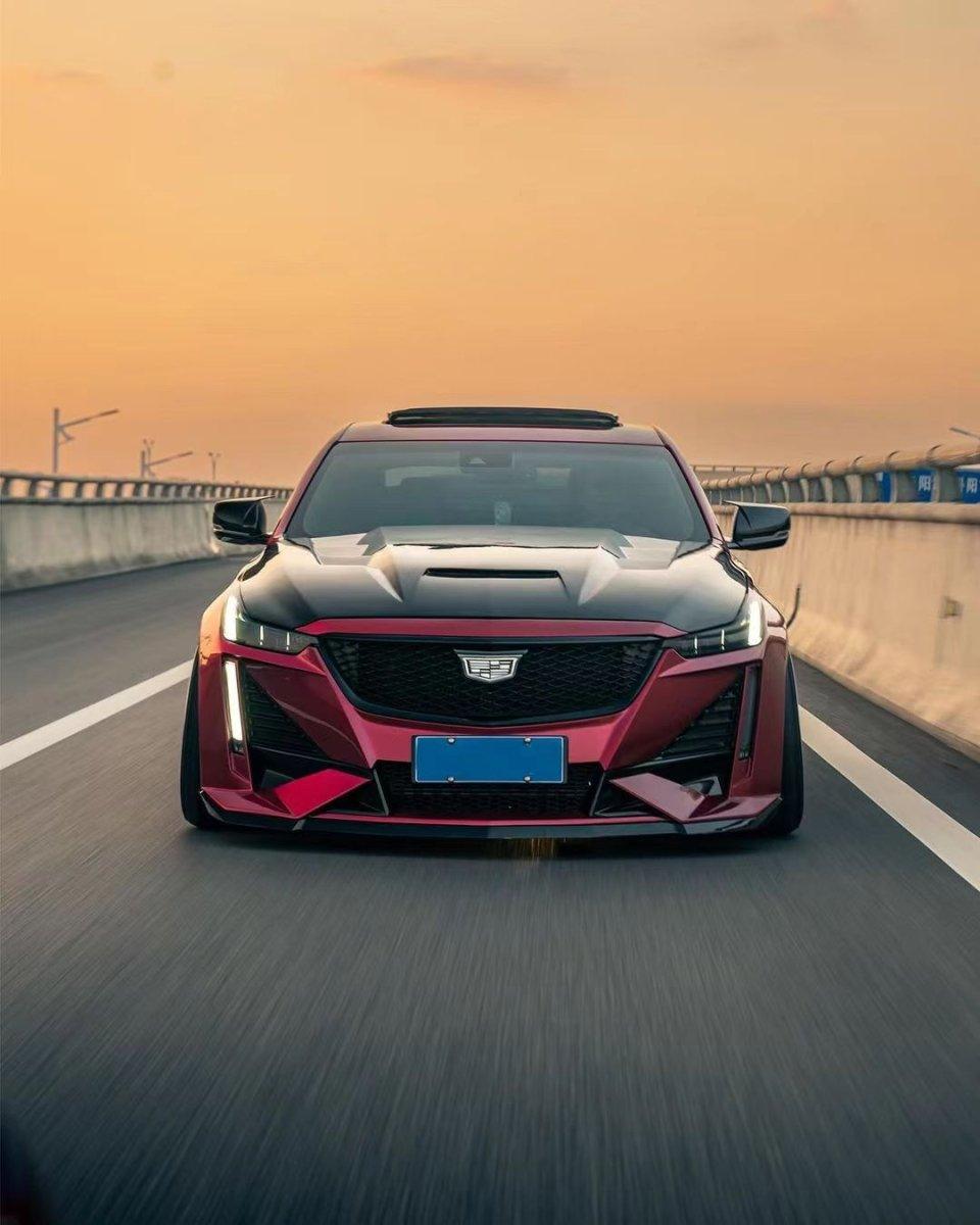 Cadillac CT5 CT5-V Sport Premium Luxury Base 2020 2021 2022 2023 2024 with Aftermarket Parts - "PRISM" Front Bumper & Front Lip Carbon Fiber / FRP from Robot CraftsmanSpeedShop