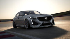 Cadillac CT5 CT5-V Sport Premium Luxury Base 2020 2021 2022 2023 2024 with Aftermarket Parts - "PRISM" Front Bumper & Front Lip Carbon Fiber / FRP from Robot Craftsman