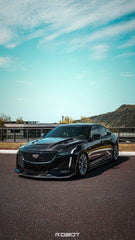 Cadillac CT5 CT5-V Sport Premium Luxury Base 2020 2021 2022 2023 2024 with Aftermarket Parts - "PRISM" Front Bumper & Front Lip Carbon Fiber / FRP from Robot Craftsman