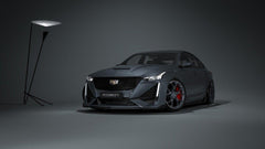 Cadillac CT5 CT5-V Sport Premium Luxury Base 2020 2021 2022 2023 2024 with Aftermarket Parts - "PRISM" Front Bumper & Front Lip Carbon Fiber / FRP from Robot Craftsman