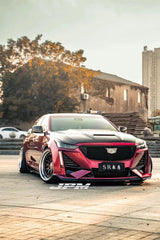 Cadillac CT5 CT5-V Blackwing Sport Premium Luxury Base 2020 2021 2022 2023 2024 with Aftermarket Parts - "PRISM" Hood Bonnet Carbon Fiber / FRP from Robot Craftsman