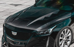 Cadillac CT5 CT5-V Blackwing Sport Premium Luxury Base 2020 2021 2022 2023 2024 with Aftermarket Parts - "PRISM" Hood Bonnet Carbon Fiber / FRP from Robot Craftsman