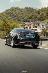 Cadillac CT5 CT5-V Blackwing Sport Premium Luxury Base 2020 2021 2022 2023 2024 with Aftermarket Parts - "PRISM" Rear Bumper & Diffuser Carbon Fiber / FRP from Robot Craftsman