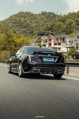 Cadillac CT5 CT5-V Blackwing Sport Premium Luxury Base 2020 2021 2022 2023 2024 with Aftermarket Parts - "PRISM" Rear Bumper & Diffuser Carbon Fiber / FRP from Robot Craftsman