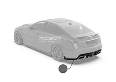 Cadillac CT5 CT5-V Blackwing Sport Premium Luxury Base 2020 2021 2022 2023 2024 with Aftermarket Parts - "PRISM" Rear Bumper & Diffuser Carbon Fiber / FRP from Robot Craftsman