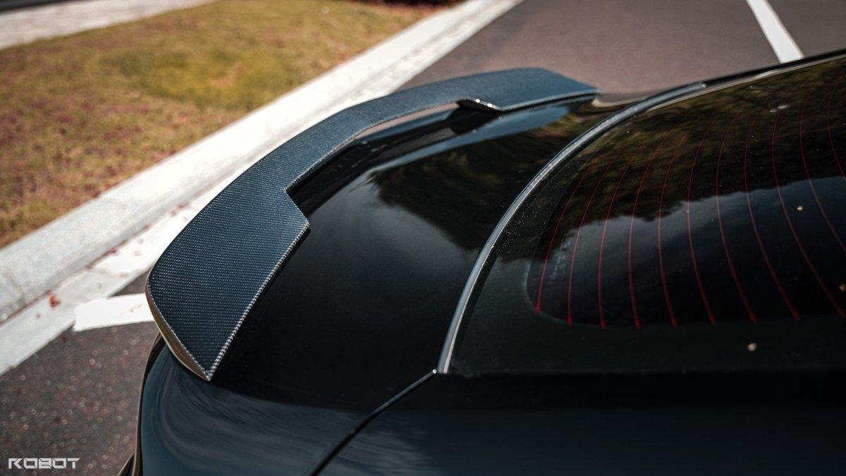 Cadillac CT5 CT5-V Blackwing Sport Premium Luxury Base 2020 2021 2022 2023 2024 with Aftermarket Parts - "PRISM" Rear Ducktail Spoiler Carbon Fiber / FRP from Robot Craftsman