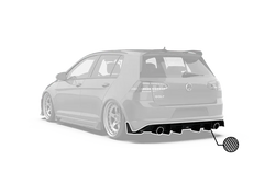 Volkswagen Golf R GTI Base MK7.5 2018 2019 2020 2021 (also suitable for Golf R and base Golf with exhaust conversion) with Aftermarket Parts - Rear Diffuser Carbon Fiber / FRP from Robot Craftsman