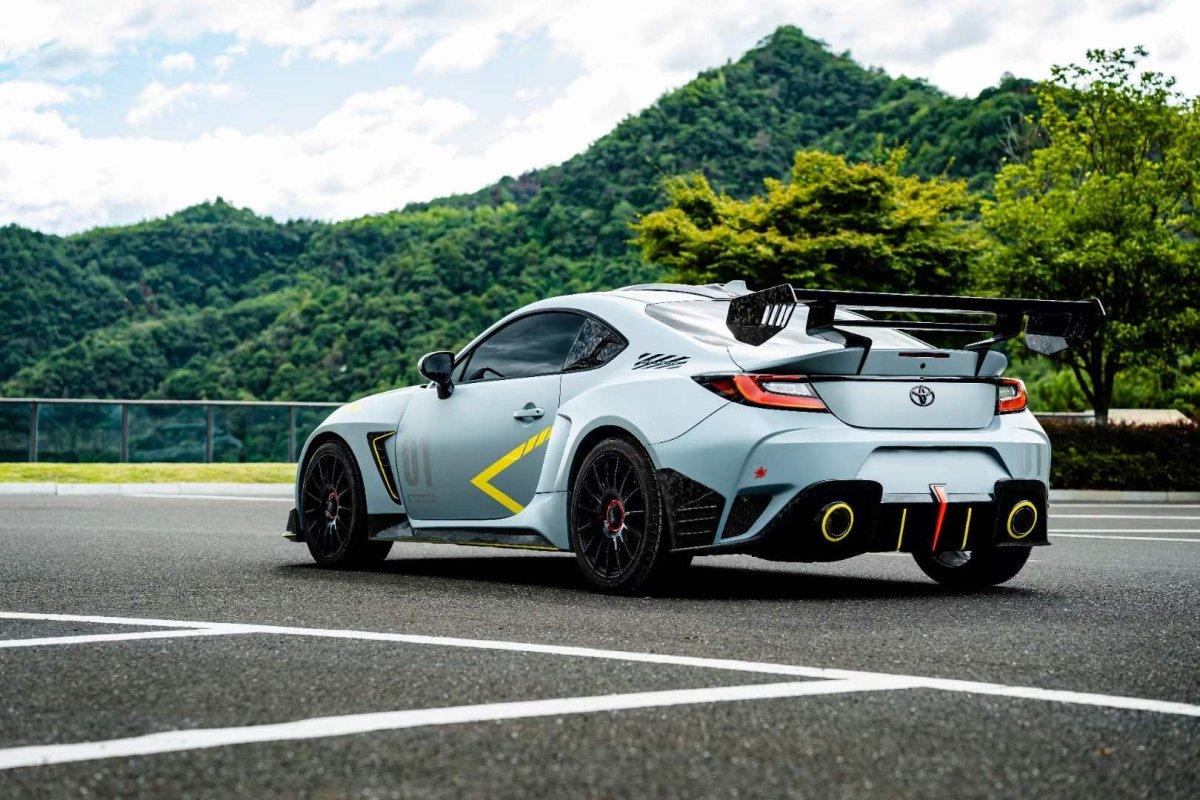 Subaru BRZ ZD8 2020 2021 2022 2023 2024 & Toyota GR86 ZN8 2020 2021 2022 2023 2024 with Aftermarket Parts - "SHINING" Widebody Rear Bumper & Diffuser Carbon Fiber / FRP from Robot Craftsman
