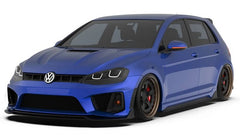 Volkswagen Golf R GTI Base MK7 MK7.5 2015 2016 2017 2018 2019 2020 2021 with Aftermarket Parts - Side Skirts & Side Skirts Extensions Carbon Fiber / FRP from Robot Craftsman