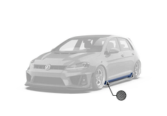 Volkswagen Golf R GTI Base MK7 MK7.5 2015 2016 2017 2018 2019 2020 2021 with Aftermarket Parts - Side Skirts & Side Skirts Extensions Carbon Fiber / FRP from Robot Craftsman