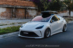 Tesla Model Y Performance AWD Long Range RWD Standard 2020 2021 2023 2024 with Aftermarket Parts - "CRYPTON" Hood Carbon Fiber / FRP from Robot Craftsman