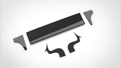 Ford Mustang Ecoboost V6 GT March1 Bullitt S550.1 S550.2 2015 2016 2017 2018 2019 2020 2021 2022 2023 (note: dual exhaust tips) with Aftermarket Parts - "STORM" Rear GT Wing Carbon Fiber / FRP from Robot Craftsman