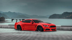Ford Mustang Ecoboost V6 GT S550.1 2015 2016 2017 & Mustang Ecoboost V6 GT March1 Bullitt S550.2 2018 2019 2020 2021 2022 2023 with Aftermarket Parts - "STORM" Widebody Fender Flares Wheel Arches & Side Skirts Carbon Fiber / FRP from Robot Craftsman