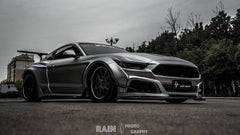 Ford Mustang Ecoboost V6 GT S550.1 2015 2016 2017 & Mustang Ecoboost V6 GT March1 Bullitt S550.2 2018 2019 2020 2021 2022 2023 with Aftermarket Parts - "STORM" Widebody Fender Flares Wheel Arches & Side Skirts Carbon Fiber / FRP from Robot Craftsman
