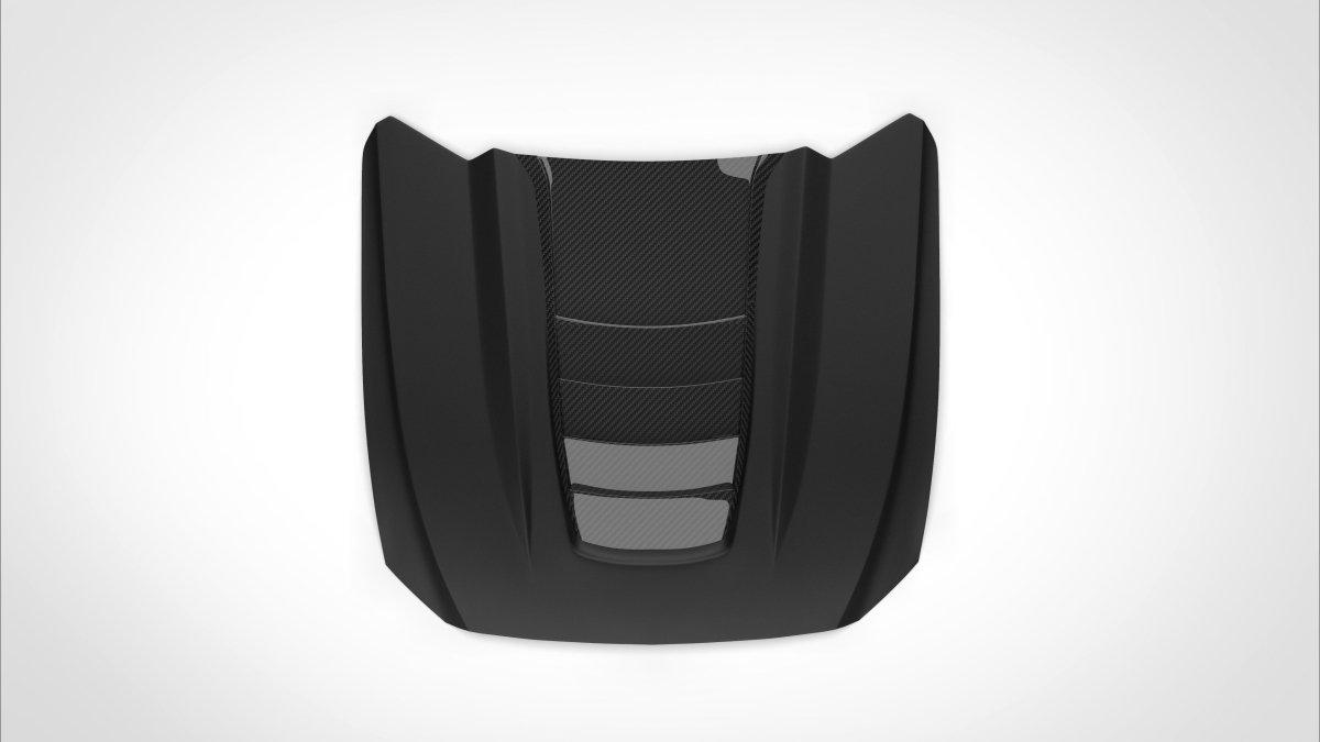 Ford Mustang Ecoboost V6 GT S550.1 2015 2016 2017 with Aftermarket Parts - STORM Hood Bonnet Carbon Fiber / FRP from Robot Craftsman