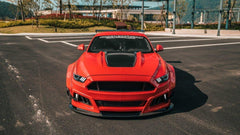 Ford Mustang Ecoboost V6 GT S550.1 2015 2016 2017 with Aftermarket Parts - STORM Hood Bonnet Carbon Fiber / FRP from Robot Craftsman
