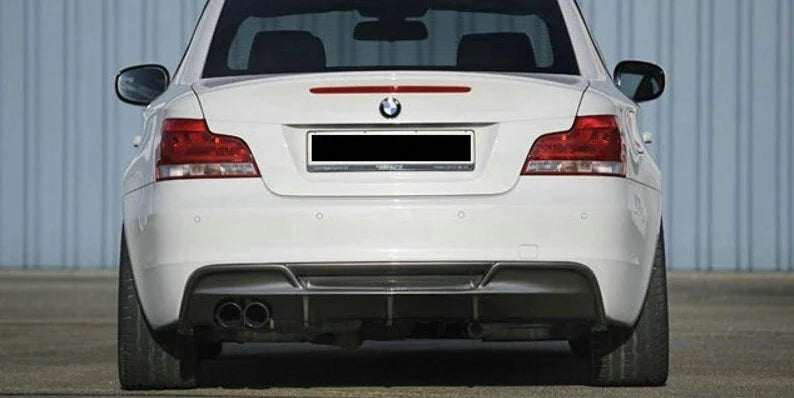 BMW 135i 135is E82 E88 2008 2009 2010 2011 2012 2013 with Aftermarket Parts - Rieger Style Rear Diffuser Carbon Fiber from EPR USA
