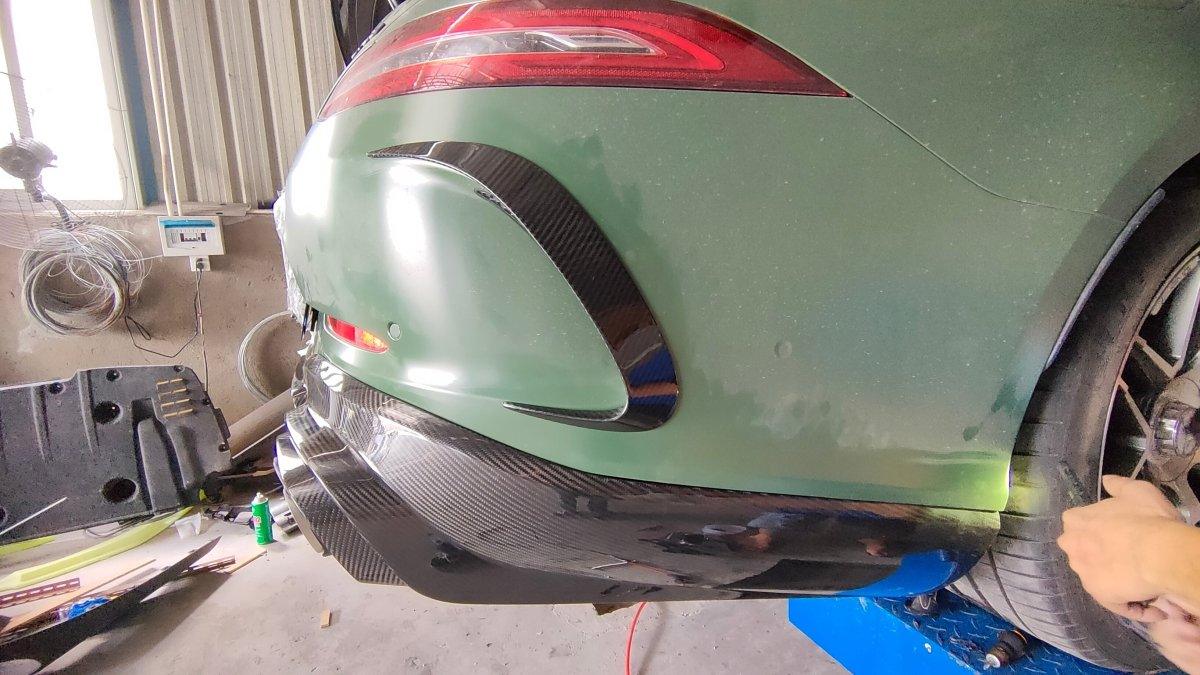 Mercedes Benz AMG GT 4 Door GT53 GT50 X290 C290 2019-ON with Aftermarket Parts - Brabus Style Rear Bumper Canards?Carbon Fiber from Aero Republic