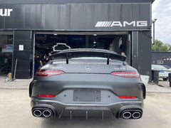Mercedes Benz AMG GT 4 Door GT53 GT50 X290 C290 2019-ON with Aftermarket Parts - Brabus Style Rear Diffuser & Exhaust Tips?Carbon Fiber from Aero Republic