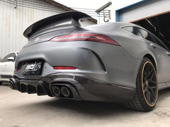Mercedes Benz AMG GT 4 Door GT53 GT50 X290 C290 2019-ON with Aftermarket Parts - Brabus Style Rear Diffuser & Exhaust Tips?Carbon Fiber from Aero Republic