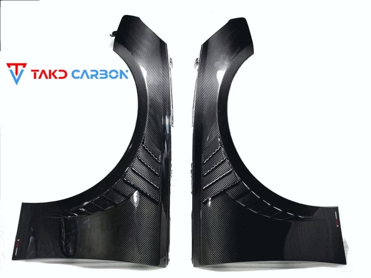 Audi S4 A4 B9.5 2020-ON with Aftermarket Parts - Front Fenders Pre-preg Carbon Fiber from TAKD Carbon