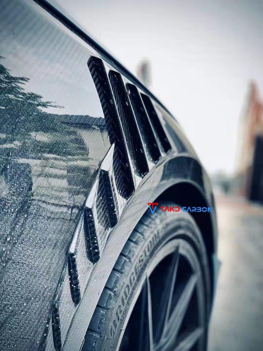 Audi S4 A4 B9.5 2020-ON with Aftermarket Parts - Front Fenders Pre-preg Carbon Fiber from TAKD Carbon
