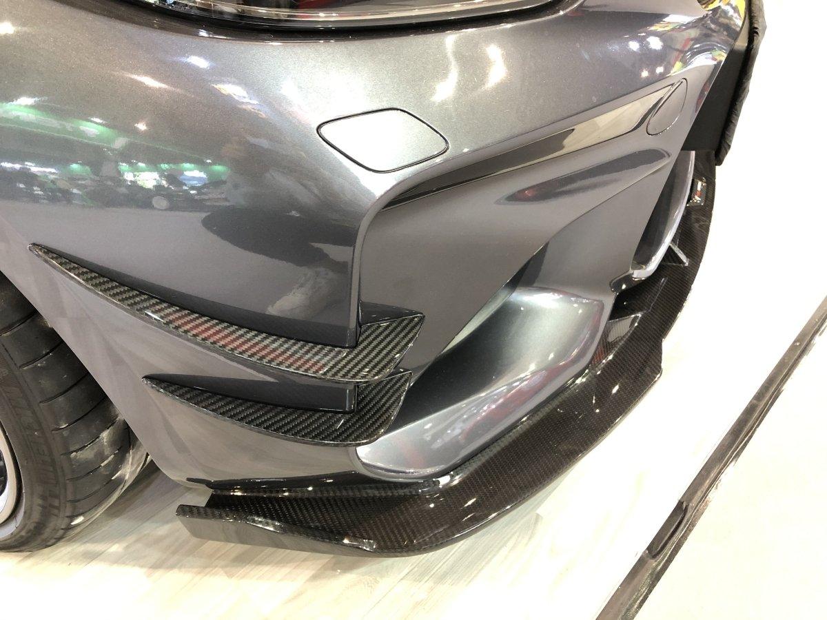 BMW M2 / M2C F87 2016 2017 2018 2019 2020 2021 with Aftermarket Parts - V1 Style Front Canards Carbon Fiber from TAKD Carbon