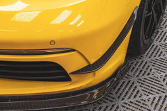 Porsche 718 Cayman / Boxster / GTS 2017 2018 2019 2020 2021 2022 2023 2024 with Aftermarket Parts - Pre-preg Carbon Fiber Front Canards from TAKD Carbon