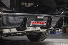 BMW 3 Series 330i (with M-package bumper, does not fit base model) M340i G20 Pre-LCI 2019 2020 2021 2022 with Aftermarket Parts - V2 Style Rear Diffuser & Canards Pre-preg Carbon Fiber from TAKD Carbon