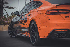 Audi S5 A5 S-line (with s-line bumper) B9.5 2020 2021 2022 2023 2024 with Aftermarket Parts - V2 Style Rear Diffuser & Canards Pre-preg Carbon Fiber from TAKD Carbon