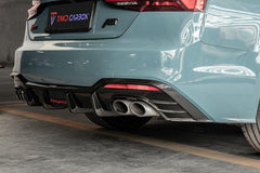 Audi S5 A5 S-line (with s-line bumper) B9.5 2020 2021 2022 2023 2024 with Aftermarket Parts - Rear Diffuser Pre-preg Carbon Fiber from TAKD Carbon