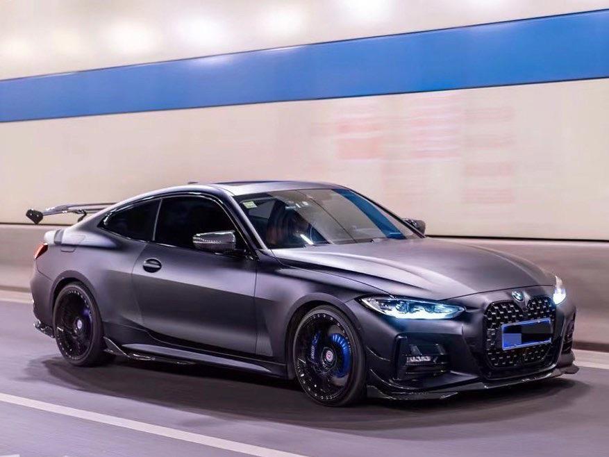 BMW 4 Series 430i M440i G22 G23 2020-ON & M4 G82 2021-ON & M2 G87 2023-ON with Aftermarket Parts - Rear GT Wing Pre-preg Carbon Fiber from TAKD Carbon