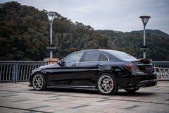 Mercedes Benz C-Class C63/C63S W205 (fits both Pre-Facelift & Facelift) W205 2015 2016 2017 2018 2019 2020 2021 with Aftermarket Parts - V1 Side Skirts Pre-preg Carbon Fiber from TAKD Carbon