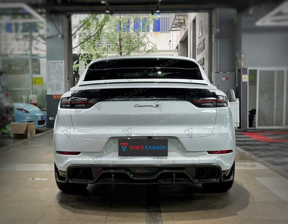 TAKD Carbon Fiber Rear Diffuser for Porsche Cayenne 9Y0 2018-ON - Performance SpeedShop