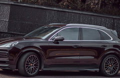 Porsche Cayenne 9Y0 9Y3 2018-ON with Aftermarket Parts - Side Skirts Pre-preg Carbon Fiber from TAKD Carbon