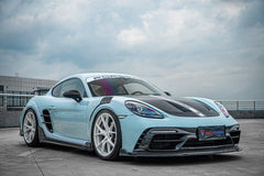 Porsche 718 Cayman / Boxster / GTS / GT4 / Spyder 2017 2018 2019 2020 2021 2022 2023 2024 with Aftermarket Parts -Side Skirts Pre-preg Carbon Fiber from TAKD Carbon