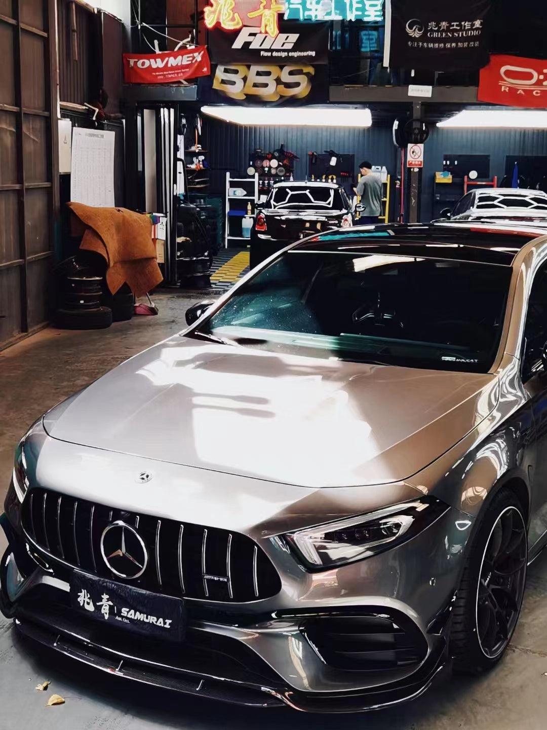 Mercedes Benz A-Class A45 W177 2019-ON with Aftermarket Parts - Front Lip Pre-preg Carbon Fiber from TAKD Carbon