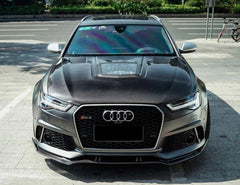 USCC RACING BKSS Style Carbon Fiber Hood Bonnet for Audi A6 S6 RS6 2013-2018 C7 C7.5 - Performance SpeedShop