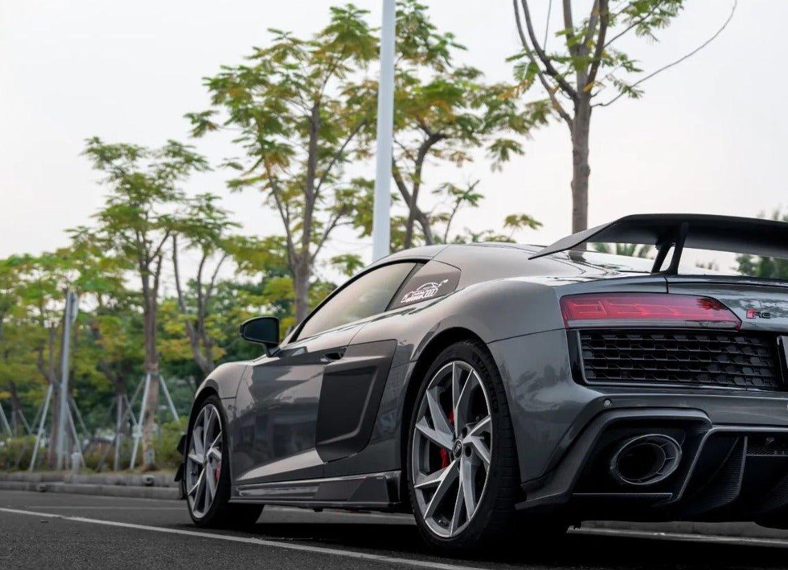 Audi R8 Gen 2 2020 2021 2022 2023 with Aftermarket Parts - Side Blades Carbon Fiber from Ventus Veloce