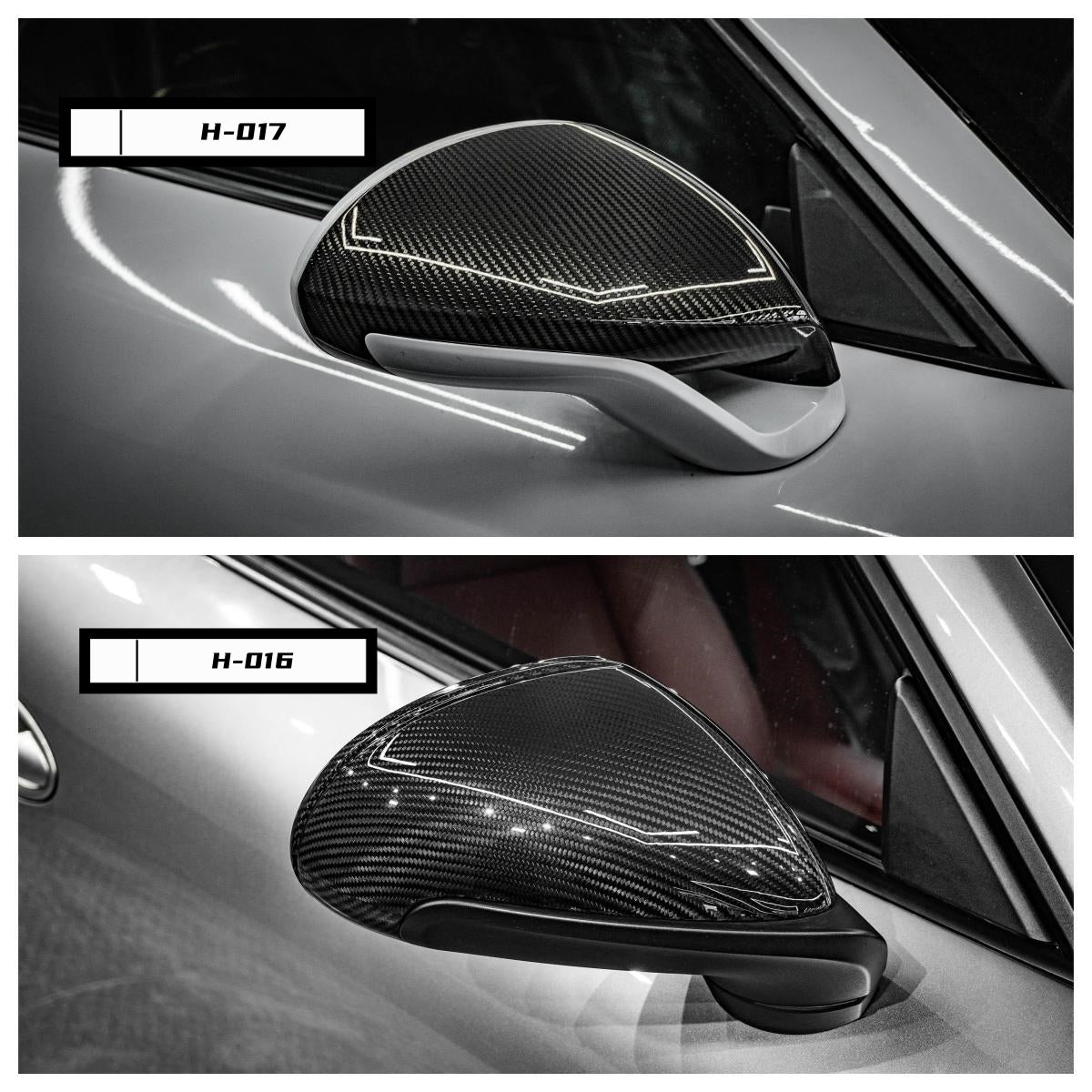 Aero Republic Carbon Fiber Mirror Cover Replacement for Porsche 911 991.1 991.2 Carrera / S / Turbo