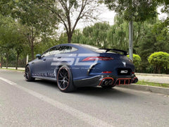 SD Carbon B Style Pre-preg Carbon Fiber Side Skirts Overlay for Mercedes Benz AMG GT50 GT53 4 Door X290 2019-ON