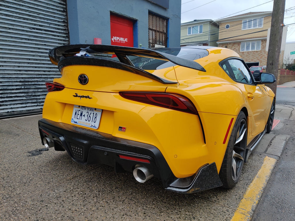 Aero Republic Carbon Fiber Rear Spoiler Wing AG Style For Toyota Supra ...