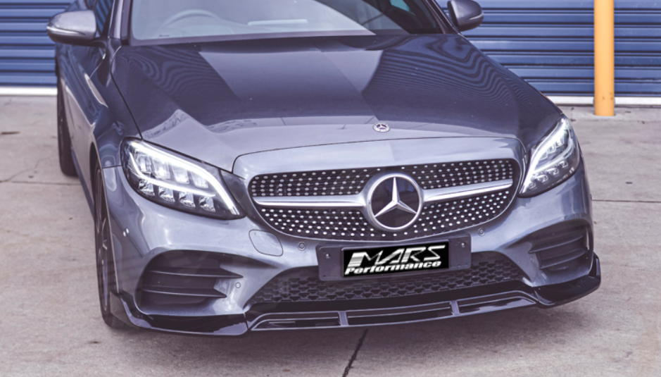 Aero Republic Carbon Fiber Front Lip for Mercedes Benz W205 C300 with Sport Package 2019-2021