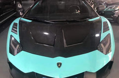 Lamborghini Aventador LP700 with the Aftermarket Carbon Fiber Hood Bonnet Ten Style from Aero Republic 