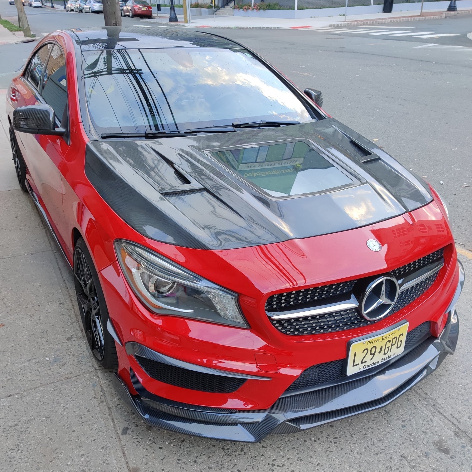 Aero Republic Tempered Glass Hood Bonnet Clearview for Mercedes benz C117 2014-2019 CLA250 CLA45 AMG