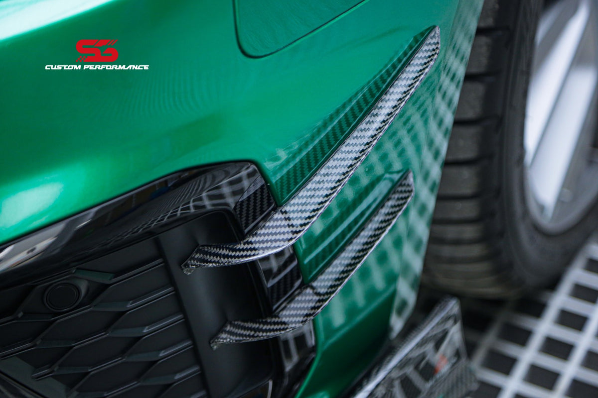 Armorextend AE Design Carbon Fiber Front Bumper Canards for Audi S4 / A4 S-line B9.5 2020-ON