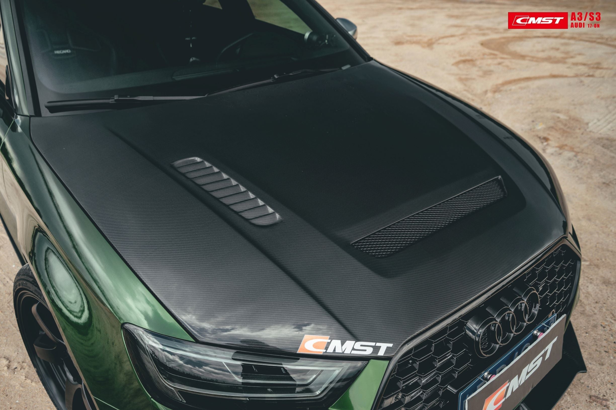 CMST Tuning Carbon Fiber Hood Bonnet Ver.1 for Audi RS3 2018-2020 & 2014-2020 A3 & A3 S Line & S3